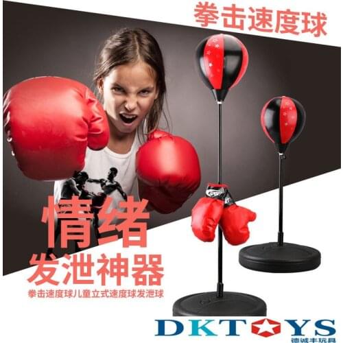 Height-Adjustable Punching Boxing Set toys, Childrens Boxing Gloves Toy With Adjustable Stand Kids Sports Fitness Toys 2020
