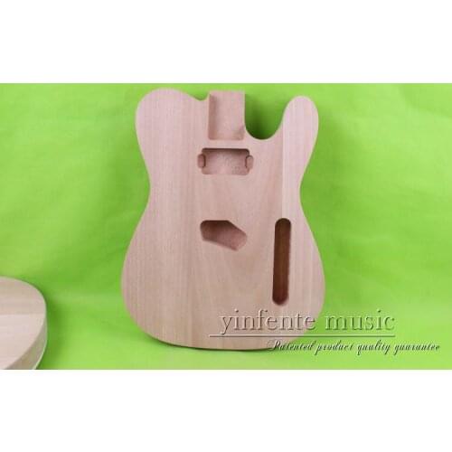 Unfinished electric guitar body mahogany made maple