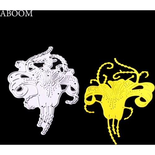 ABOOM New 1PC Morning Glory Design Cutting Dies Stencils For DIY Scrapbooking Photo Album Decorative Embossing DIY Paper Cards