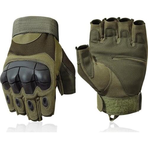 Tactical Hard Knuckle Half Finger Gloves Mens Army Military Combat Hunting Shooting Airsoft Paintball Police Duty - Fingerless