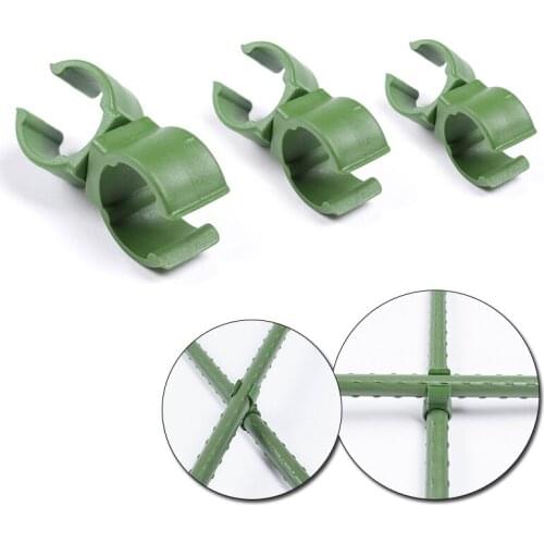 10pcs Cross-Type Greenhouse Film Buckles 8/11/16/20mm Plastic Fastener Sunshade Net Fixed Clamp for Home Garden Adapters