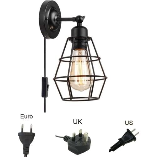 Retro American industrial Vintage Light Indoor Swtiching wall lamp aisle stair Lamp mirror Light front Study Bedside wall lamp