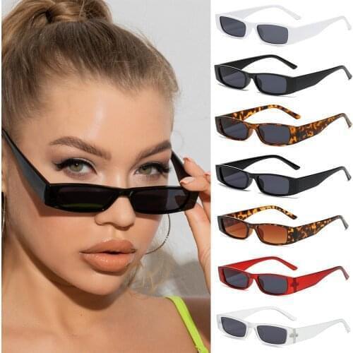 Small Rectangle Sunglasses Retro Narrow Frame Sunglasses Trending UV400 Sun Glasses Vintage Square Eyewear