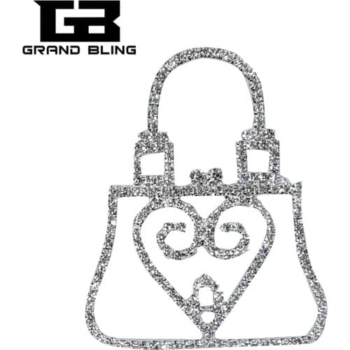 Rhinestone Women Brooch Jewelry luxury Crystal Handmade Lady Purse Brooch Pin Unique Jewelry Gift