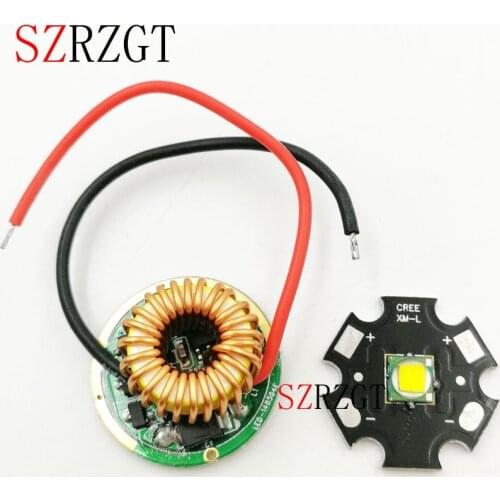 5set CREE XML LED T6 U2 10W LED white/warm white /Natural White Emitter 20MM Aluminum PCB+Input 12V LED driver