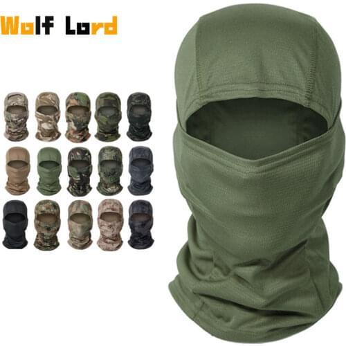 Multicam Camouflage Tactical Balaclava Full Face Mask Hiking Cycling Army Military Head Cover Airsoft Hunting Cap CP Scarf Fish