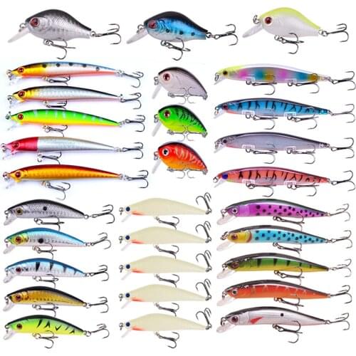 Almighty Mixed Fishing Lure Set Fishing Hard Bait Minnow Floating Swing Crankbait Crazy Wobblers Artificial Bionic Crank Lures