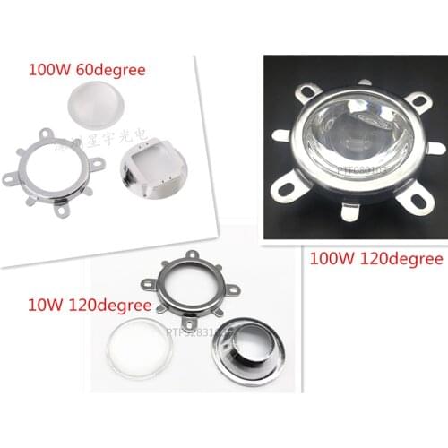 10W 20W 30W 50W 70W 100W Integrated LED Light 44mm Lens + 50mm Reflector Collimator + Fixed Bracket 60/120 degrees