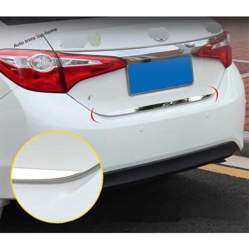 Yimaautotrims Rear Trunk Tailgate Door Molding Streamer Strip Cover Trim Fit For Toyota Corolla 2014 - 2018 Exterior Refit Kit