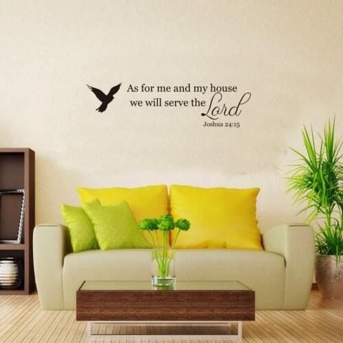 YOYOYU 40 colors Art Vinyl wall sticker Bible Scripture Removeable Wall decal Salon Home Decor Art Poster ZX107