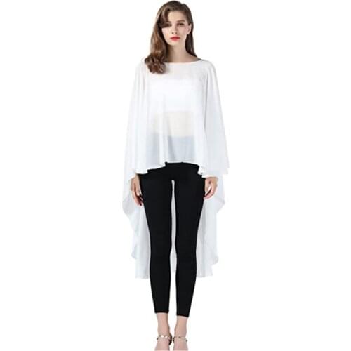 Women Ladies Soft Wedding Capes Jacket Chiffon Shrug Bridal Bolero Long Shawl and Wraps Evening Cover Up