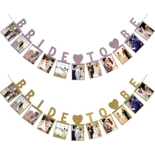 1set Wedding Decoration Bride To Be Garland Team Bride Banner Flag Wedding Decoration Bachelorette Party Bridal Shower Party-B