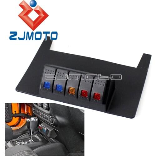 12-24V 20A Car Accessories Lower Dash Switch Panel with Switches Custom For Jeep Wrangler JK 2011-2016 2017 Lower Switch Panel
