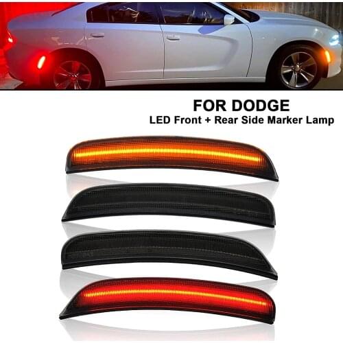 4Pcs LED Clearance Lights Side Marker Light For Dodge Charger 2015-2019 Fender LED Turn Signal Lamp #68214126AA 68214404AA