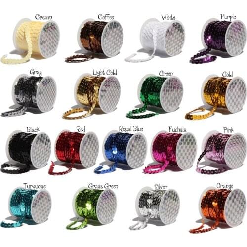 5rolls/lots ,5-meter sequin wire strip DIY sequins, handicraft beads, garment sequins, DIY sequins