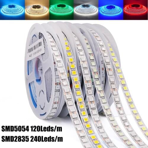 5M LED Strip Light DC12V Flexible LED Tape 5054 2835 SMD 120Leds 240Leds Waterproof LED Ribbon Neutral White Stripe Rope Decor