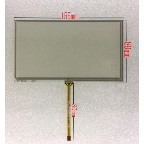 6.5 inch resistive touch screen panel 4-wire ST06501, used for car DVD GPS navigation handheld device touch screen 155X89mm