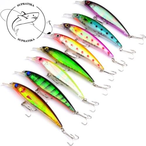 8Pcs/Lot 11cm/13.4g 3D Eyes Minnow Fishing Lure Wobbler Crankbait Artificial Reflective Fishing Baits Decoy Tackle