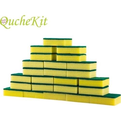 Anti-Grease Dishwashing Sponge Reusable High Density Sponge Emery Magic Clean Brush For Dish Pan Kitchen Towel Cleaning Tools