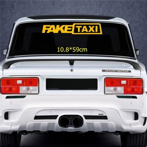 Three Ratels TZ-1168 10.8*59cm 1-2 pieces car sticker Fake taxi stickers auto decals removable
