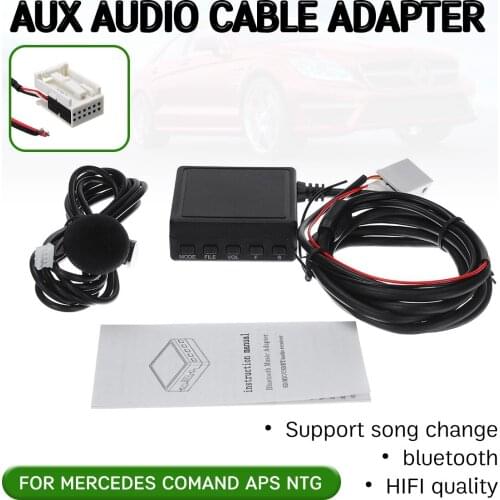 Bluetooth Aux Receiver Cable with USB,microphone Hands-free Aux Adapter for Mercedes for Benz W169 W245 W203 W209 W164