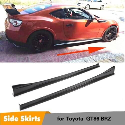 Carbon Fiber Side Skirts Bumper Extensions Lip Splitters For Subaru BRZ Toyota GT86 Body Kit Door Aprons 2013-2020