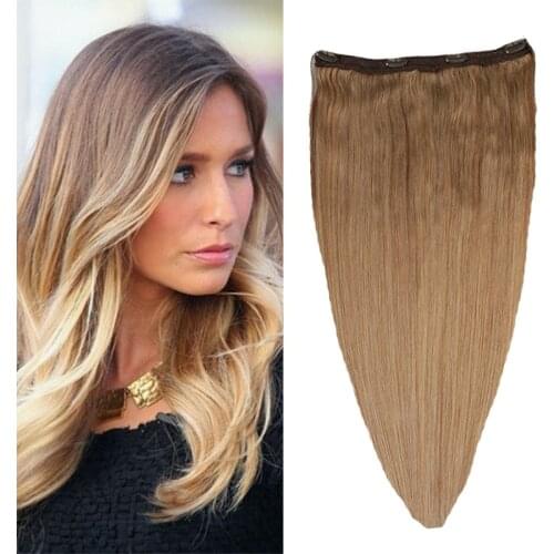 Brazilian Clip in Remy Human Hair Extensions One Piece 4 clips 100% Remy Human Hair Straight Soft Extensions 80g 100g