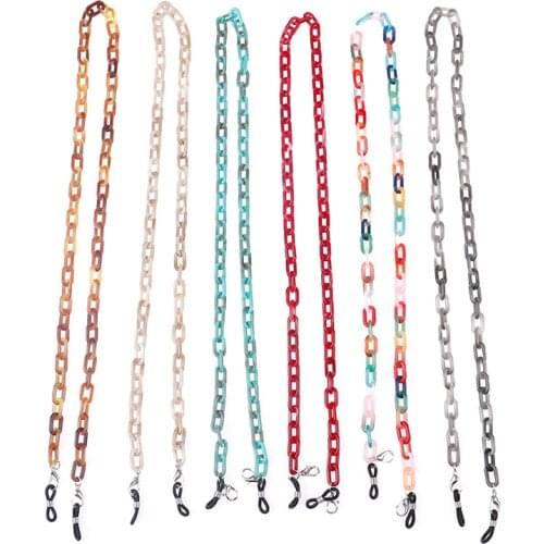 Acrylic Mask Chains Women Anti Slip Eyewears Sunglasses Glasses Ribbon Clip Adjustable Mask Holder Rope Neck Strap Lanyard
