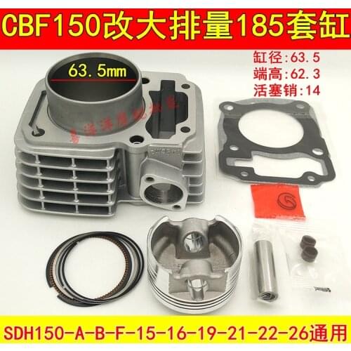Engine Parts 63.5mm Motorcycle Cylinder Kit With Piston 15MM Pin For Honda XR150 CBF 150 CBF150 Upgrade CBF185 XR185 CF 185