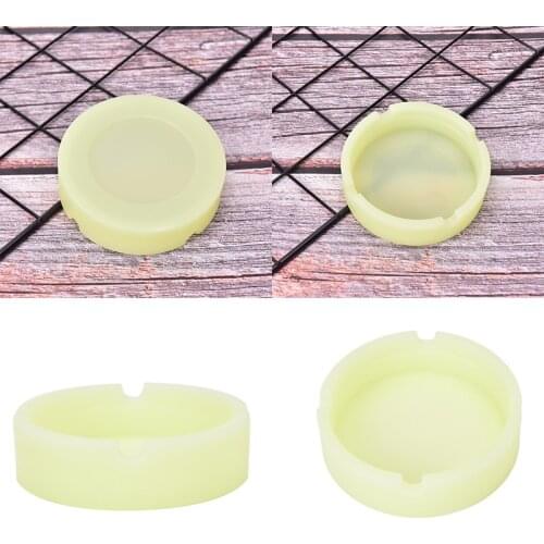Glow In The Dark Luminous Silicone Soft Ashtray For Smoking Cigarette Cigar Weed Accessories Ashtray For Home Desk Accessories