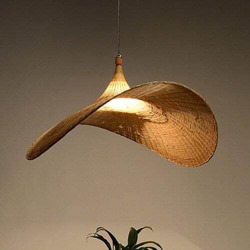 Bamboo Art Chandelier art jazz hat bamboo rattan clothing shop coffee shop study living room bedroom dining Chandelier