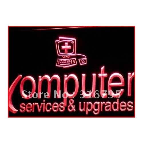 I326 Computer Services & Upgrades Repairs Light Signs On/Off Swtich 20+ Colors 5 Sizes