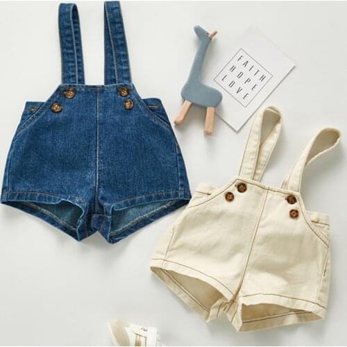 Summer Infant Baby Girls Boys Sleeveless Romper Autumn Newborn Baby Girls Boys Jumpsuit Overall Toddler Girl Cowboy Clothes
