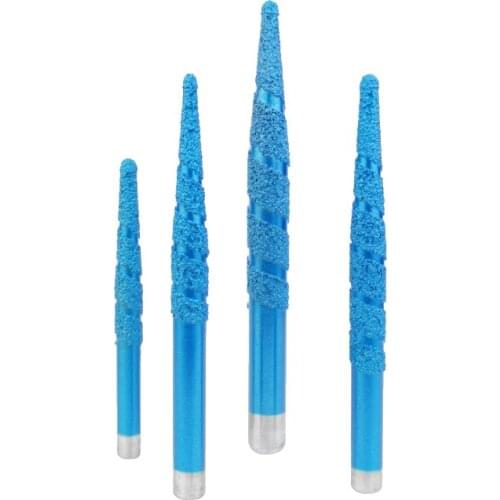 Cone Diamond Brazed Stone Milling Cutter Drill Bit For Marble Cutting CNC Router Granite Carving Knife Connection Welding Knife