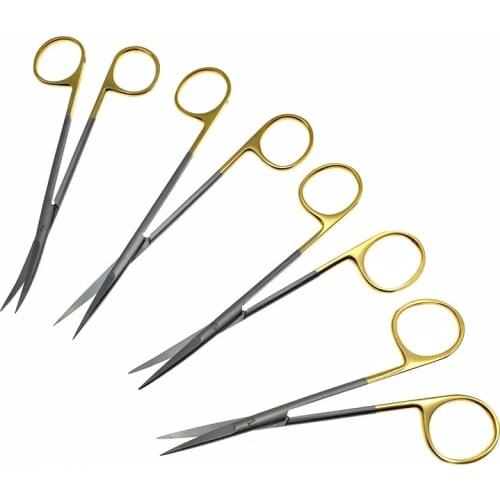 Beauty scissors gold handle stainless steel double eyelid express scissors professional stitches