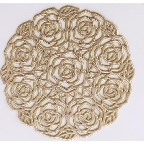 Oil Resistant Hollow Pattern Heat-insulated Bowl Place Mat for Restaurant