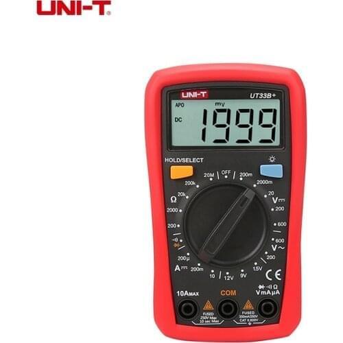 UNI-T Palm Size Multimeter UT33A+/UT33B+/UT33C+/UT33D+ Capacitance/Temperature/NCV/Resistance Test Backlight