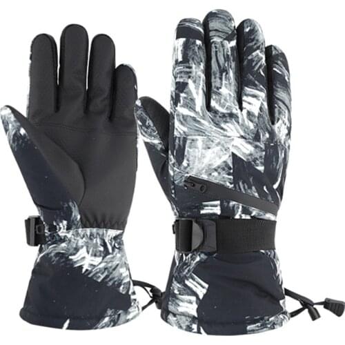 Mens Womens Ski Gloves Touch Screen Fleece Winter Warm Snowboard Gloves Professional Waterproof Motorcycle Riding Snow Gloves