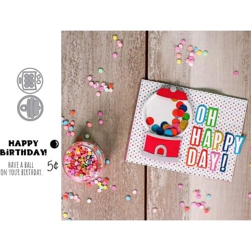 Have a Ball On Your Birthday! Stamp and Die Set 2021 for Card Making Diy Scrapbooking Photo Album Die And Stamp