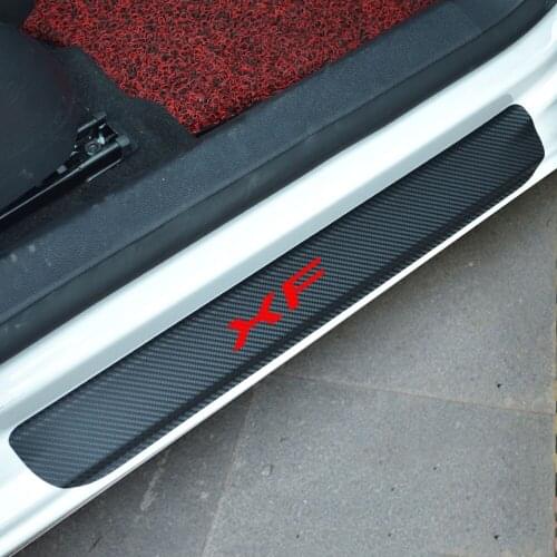 For JAGUAR XF Carbon Fiber Car Door Welcome Pedal Film Stickers Anti Scratch None Slip Door Sill Guard Lnterior Scuff