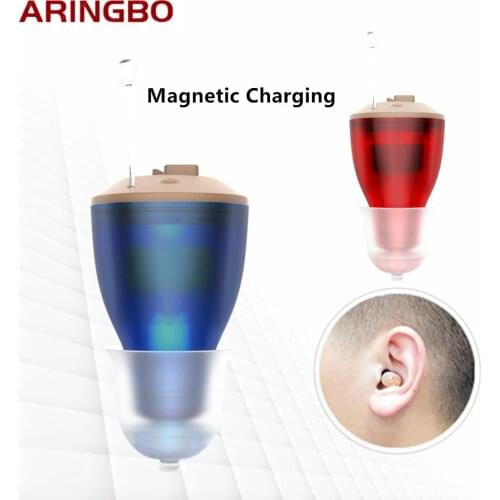2021 New Best Rechargeable Mini Hearing Aid Audifonos Invisible Earbuds Adjustable Tone Sound Amplifier In-Ear Hearing Device