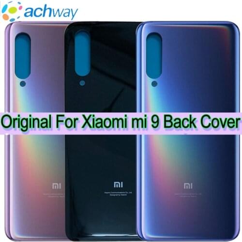 Original New for Xiaomi Mi 9 Battery Cover Mi9 Back Glass Panel For Xiaomi Mi 9 Back Glass Mi 9 Rear Door Case Mi9 Battery Cover