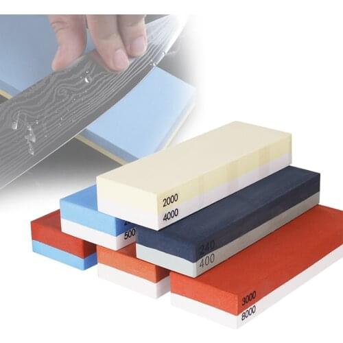 Kitchen Professional Double-sided Knife Sharpener Water Honing grinder Stone Sharpening System Whetstone