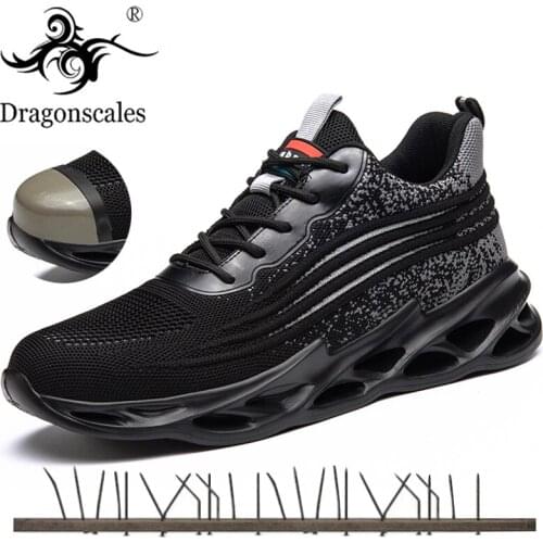 Dropshipping Top Sale Men And Women Safety Boots Outdoor Breathable Men Shoes Smash-Proof Puncture-Proof Workers Work Sneakers