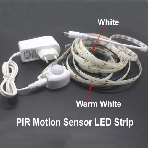 LED Under Cabinet light PIR Motion Sensor LED Strip SMD 2835 1M 2M 3M 4M 5M Night light for Closet, Wardrobe,Stairs,Hallway