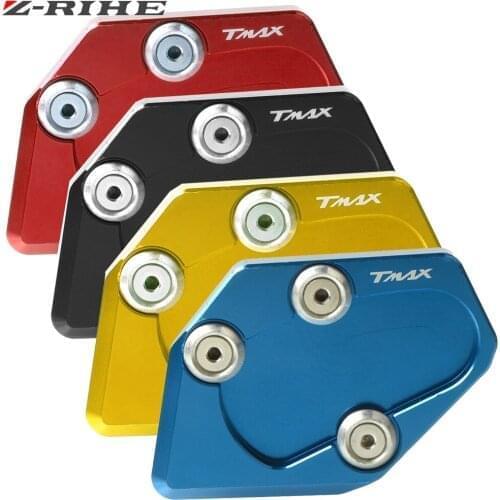 TMAX LOGO For YAMAHA TMAX530 XP530 XP TMAX 530 2015 2016 T-MAX Motorcycle Side Stand Foot Enlargement kickstand Extension Plate