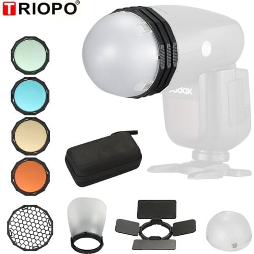 TRIOPO Magnetic Round Head Flash Accessory Kit Photography Replacement Parts For TRIOPO R1 F1-200 or Godox V1 H200R