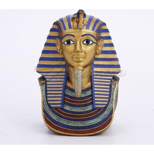 WU CHEN LONG Egypt Pharaoh Bust Art Sculpture Figurine Resin Craft Abstract Figure Statue Creative Cabinet Home Decoration R4931