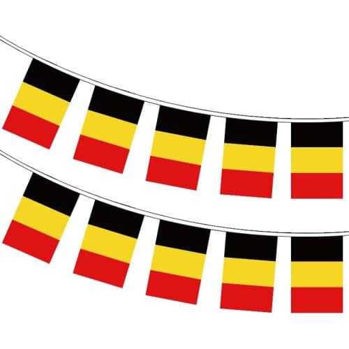 Xvggdg 20pcs/set Belgium bunting flags Pennant String Banner Buntings Festival Party Holiday