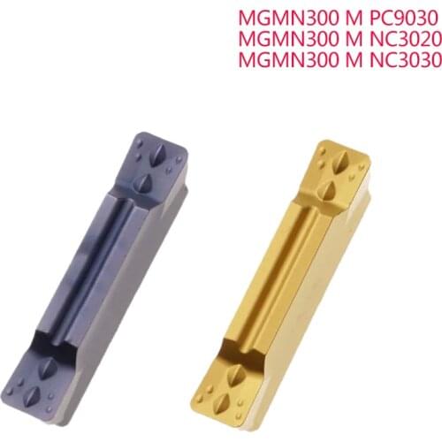 10PCS MGMN300 M PC9030 NC3020 NC3030 Slotted Cutting carbide inserts CNC metal lathe tools MGMN grooving insert Cutting tools